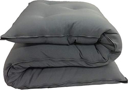 Twin Size Traditional Japanese Floor Futon Mattresses, Tatami Foldable Cushion Mats, Yoga, Meditation 80 x 39 x 3 (Gray) - color: Grey