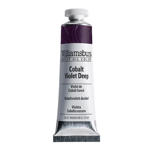 Williamsburg Artist Oil Colors, Cobalt Violet Deep, 37 ml Tube | Artist grade oil paint delivering rich texture, high pigment load, and distinctive handmade character. - color: Cobalt Violet Deep, size: 1.25 Fl Oz (Pack of 1)