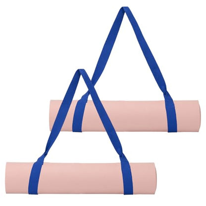 Yoga Mat Straps for Carrying, Adjustable Exercise Mat Sling Holder Multi Purpose Mats Carrier - color: Dark Blue