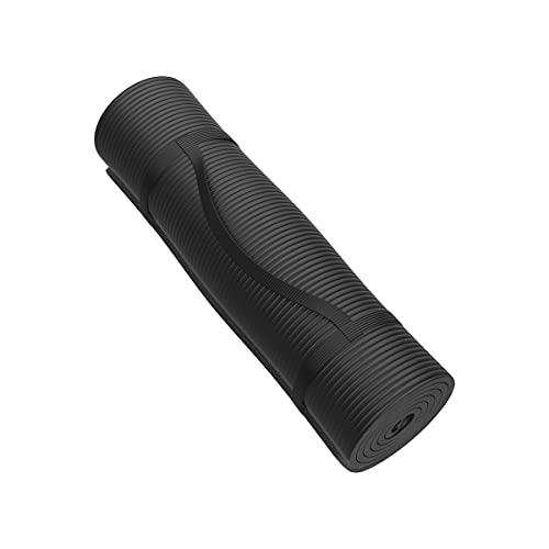 Foam Sleeping Pad - Lightweight Mat for Camping, Cots, Tents, Backpacking, and Yoga - Non-Slip and Waterproof with Handle by Wakeman - color: Black