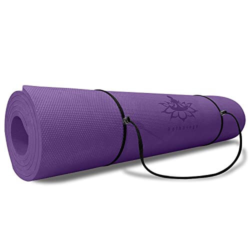 Hatha Yoga TPE Yoga Mat 72"x 27"x1/3" Non-slip Exercise Mat | Thick Eco-friendly Workout Mat for Home, Yoga, Pilates & Floor Workouts - color: purple