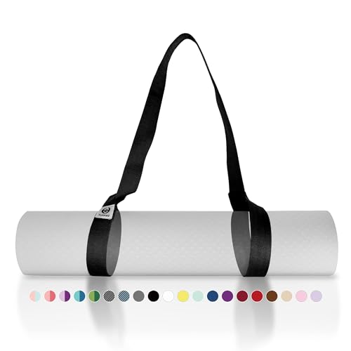 Tumaz Yoga Mat Strap Adjustable Carrier for All Yoga Mats, 2 Sizes - color: 11. Just Black, size: 85 IN