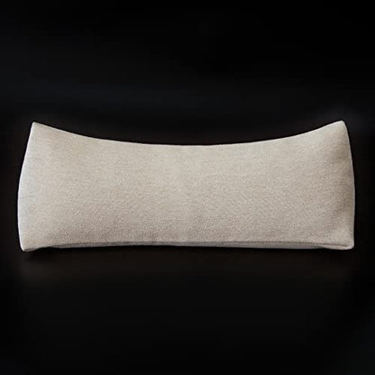 Buckwheat Neck Support Pillow Cervical Neck Cylinder Bolster Pillow,Buckwheat Hulls Adjustable Roll Pillow,Neck Pain Relief for Back and Side Sleepers Round Pillows for Lunch Break beige, 6*15 inch - color: Beige