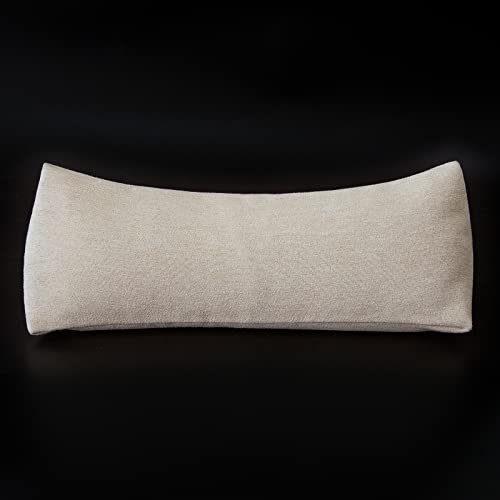 Buckwheat Neck Support Pillow Cervical Neck Cylinder Bolster Pillow,Buckwheat Hulls Adjustable Roll Pillow,Neck Pain Relief for Back and Side Sleepers Round Pillows for Lunch Break beige, 6*15 inch - color: Beige