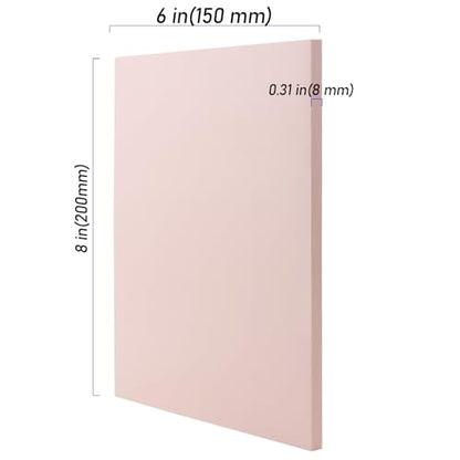 12 PCS 8x6 Inch Pink Rubber Carving Blocks, Soft Linoleum Rubber Stamping Block, Linoleum Blocks for Printmaking, Engraving Crafts