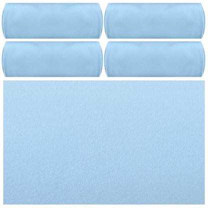 Breling 4 Pack 72" x 24" Hot Yoga Towel Non Slip Microfiber Mat Towel Sweat Absorbent Soft Pilates Mat Essentials for Hot Yoga Pilates Exercise(Blue) - color: Blue
