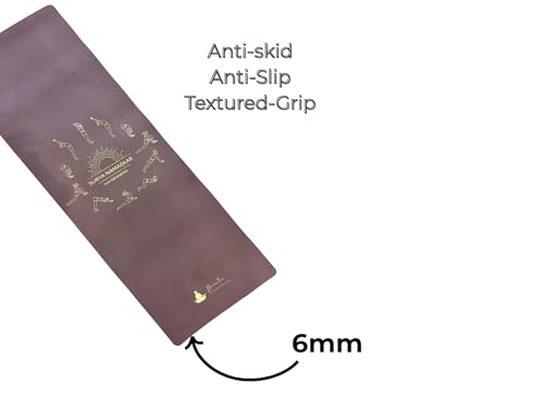 Sun Salutation Yoga Mat TPE Material; Exceptional Grip & Traction, Designed for stability, Anti-slip, Optimal Thickness & Size, Extra-long and wide (72” x 24”), Dual-Sided Non-Slip Texture, Lightweight and easy to roll, carry, or store—perfect for home, s