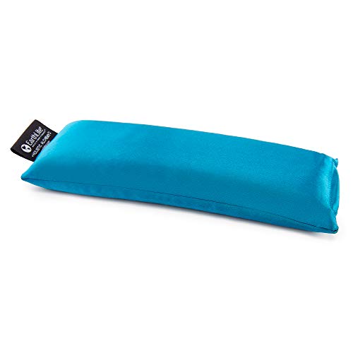 EARTHLITE Holistic Alchemy Aromatherapy Eye Pillow - 100% Silk Cover, Natural Herbs & Flax Seeds, Weighted, Cooling & Soothing - color: Teal Blue