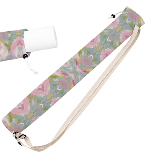 Preppy Grandmillennial Floral Mahjong Mat Bag with Adjustable Straps - color: Preppy Grandmillennial Floral
