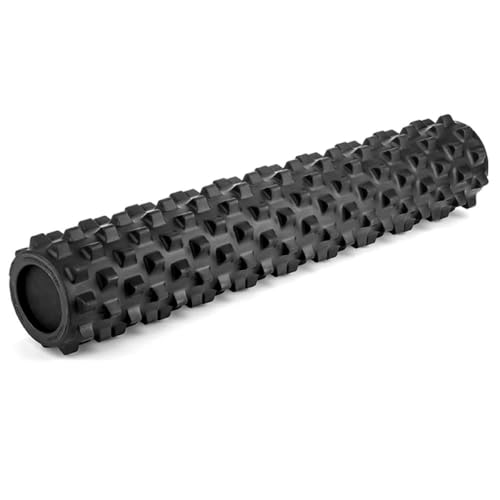 RumbleRoller Extra Firm Foam Roller Deep Tissue Massage Roller for Muscle Recovery (31 Inches Full Size) - size: Extra Firm, 31x6 Black