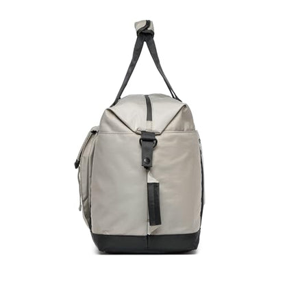 SUNNY BIRD Duffel with Utility Pouch, 40L Weekender Overnight Bag with Shoe Compartment for Travel and Sports (Grey and black) - color: Grey and black