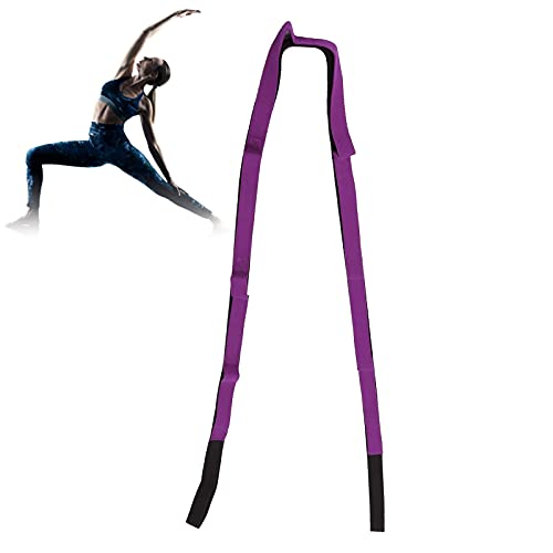 Stretch Strap Yoga Stretching Band MultiLoop Fitness Equipment for Yoga Pilates Muscle Stretching Physical Workouts Durable Tight Weaving Technology Unbreakable Design for Men - color: Daisy Rope Purple (Simplified Version)
