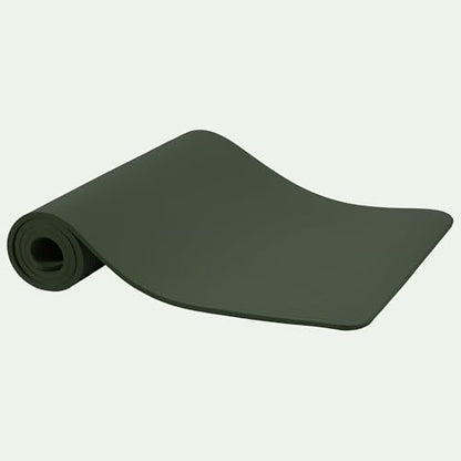 Fitvids Yoga Mat, 1/2-Inch Extra Thick High Density Exercise Mat, Anti-Tear Exercise Yoga Mat with Carrying Strap, Suitable for Various Yoga Exercises - color: Green Jasper
