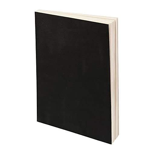 LayFlat Sketchbook - 8.27 x 11 Inches - Black Blank Note Book, 64 Sheets, Thick 100gsm Paper, for Drawing, Sketching, and journaling - color: Black, size: Large