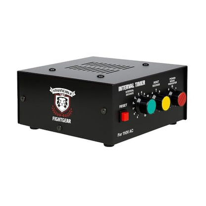 Boxing Timer with Loud Bell and Whistle, 2 or 3 Minute Rounds, 15-60 Second Rest, Steel Gym Interval Timer for Boxing, MMA, Kickboxing, Muay Thai, Martial Arts, Home Gym, 8x6x3 Inches