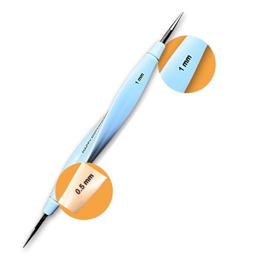 Happy Dotting Company Extra Fine Stylus — Micro Precision Double-Ended Dotting Tool & Embossing Stylus | 0.5mm & 1.0mm Tips for Mandala Art, Paper Embossing & Nail Art Detail Work