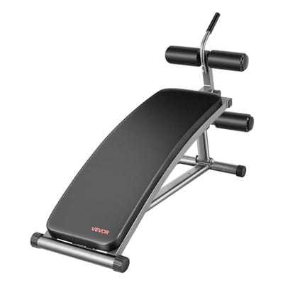 VEVOR Sit Up Bench, Curved Decline Ab Bench with Reverse Crunch Handle, with 6 Adjustable Height Setting, Heavy Duty Steel, 600 Lbs Capacity for Home Gym Workouts, Strength Training, Full Body Muscles - size: Ab Bench/600lbs