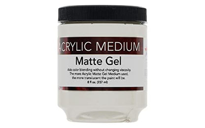 Art Advantage 3250-08 8-Ounce Acrylic Matte Gel, Medium - style: Matte Gel Medium