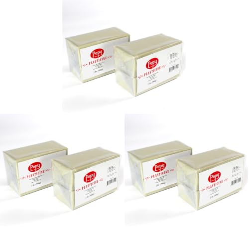 Pepy Reusable and Non-Drying Oil-Based Plasticine Modeling Clay, Cream, 4 Pounds, Sulfur-Free & Non-Toxic, Great for Kids, Beginners, and Artists, Perfect for Arts and Crafts Projects (Pack of 3) - size: 4 Pounds (Pack of 3)