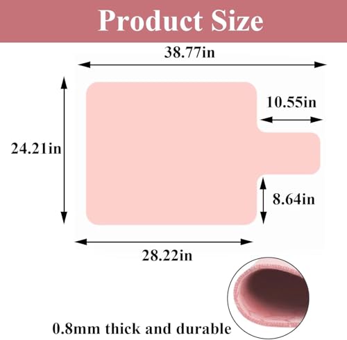 Non-Slip Pilates Reformer Mat Towel, Microfiber Sweat Cover with Silicone Dots, Extra Thick & Quick Dry for Reformer, Yoga, Home Gym Workout, Machine Protection & Hygiene - color: Pink