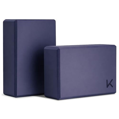 KEEP Yoga Block, High-Density EVA Foam 2 Pack Yoga Block with Non-Slip Textured Surface, Supportive, Lightweight - Ideal for Yoga - color: 2-pack-hibiscus purple