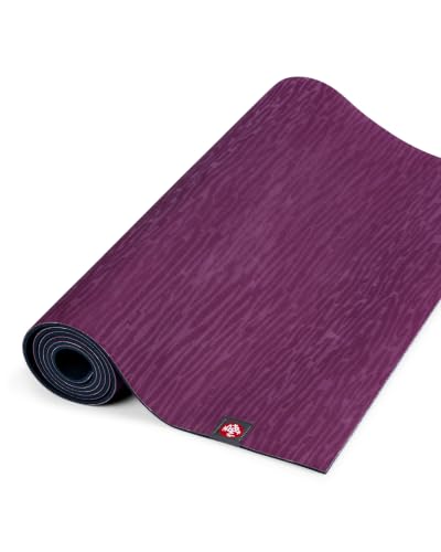 Manduka eKO Yoga Mat - Natural Rubber | Eco-Friendly | Soft Textured Surface| Natural Next-to-Skin Feel - color: Acai Midnight, size: 71" x 24"