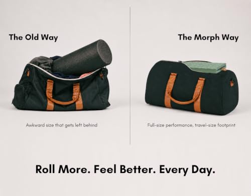 Brazyn Morph Foam Roller: Collapsible Travel Foam Roller for Back Pain Relief, Workout Muscle Recovery, Back Massager, Deep Tissue Leg Massage, Back Cracker (Midnight, Traditional) - color: Midnight, size: Traditional