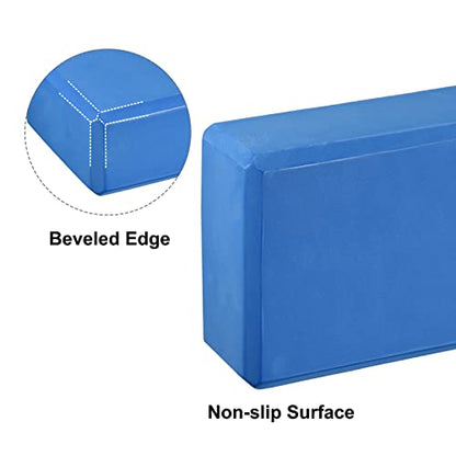 uxcell Yoga Block-Light Weight High-Density EVA Foam Brick for Beginners, Yogis, Pilates, Meditation - color: Blue