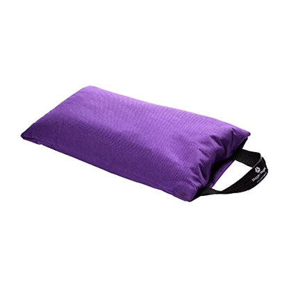 Hugger Mugger Unfilled 10lb Yoga Sandbag - Adds Weight to Your Poses, Zipper Cover, Sturdy Handle, Durable Material, Not Filled with Sand - color: Purple