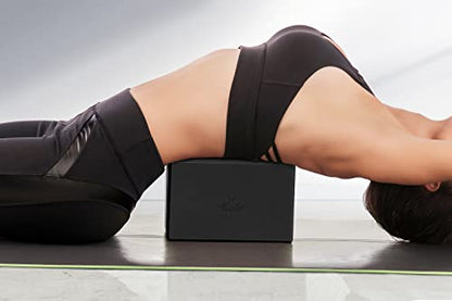 Heathyoga Yoga Blocks 2 Pack with Strap, High Density EVA Foam Yoga Block and Yoga Strap Set to Support and Improve Poses and Flexibility