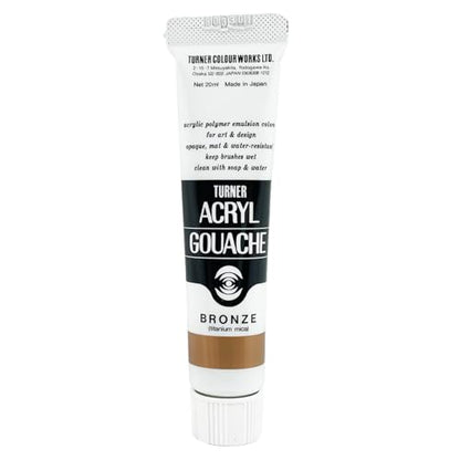 Turner Colour Works Acryl Gouache Artist Acrylic Paint - Single 20 ml Tube - Bronze - color: Bronze, size: 0.7 Fl Oz (Pack of 1)