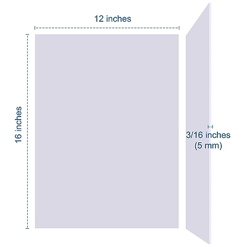 Foam Board 12 x 16 x 3/16"(5mm), Foam Core Board Sheets, White Poster Board | 12 Pack, Acid Free Foamboard, Rigid Sign Board for Mounting, Framing, Backing, Display, Presentation, Prints, Crafts & Art - size: 12x16 in 12 Pack