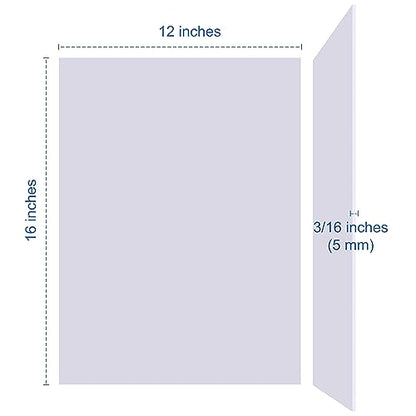 Foam Board 12 x 16 x 3/16"(5mm), Foam Core Board Sheets, White Poster Board | 12 Pack, Acid Free Foamboard, Rigid Sign Board for Mounting, Framing, Backing, Display, Presentation, Prints, Crafts & Art - size: 12x16 in 12 Pack