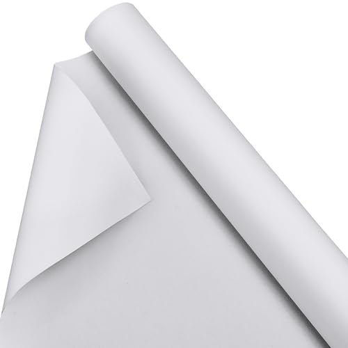 Kinlop 36 Inch x 40 Feet Double Primed Cotton Canvas White Canvas Roll for Oil and Acrylic Paint - color: White, size: 36 Inch X 40 Feet