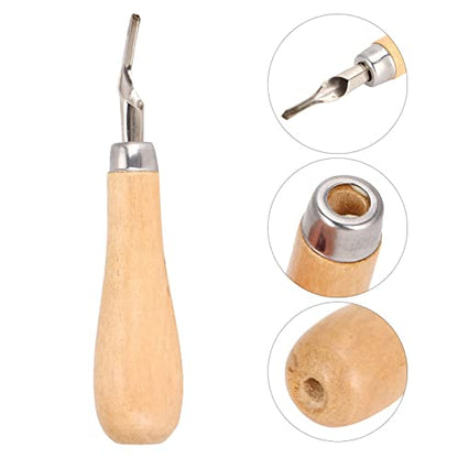 2 Sets Linoleum Carving Tools - 10 Replaceable Cutters | 2 Wooden Handles Stamp Carving Tools, Linocut Kit for Printmaking Ideal for Linocut, Woodworking, Precision Carving