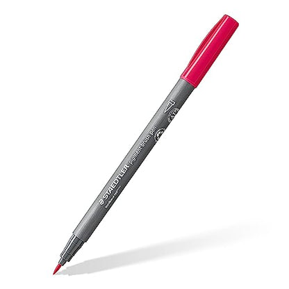 STAEDTLER Pigment Arts Brush Pen, Basic Colours, Pack of 12 Pens, 371 C12-1 - color: 12 Colors