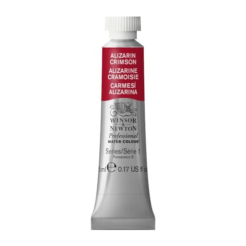 Winsor & Newton Professional Watercolor, 5ml Tube, Alizarin Crimson | Unrivalled Transparency, Single Pigment Vibrant Colors, Archival Permanence, Heritage Watercolors, Finest Pigments - color: Alizarin Crimson, style: 0.17-oz Tube