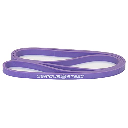 Serious Steel Fitness 81.3cm(32인치) 저항 트레이닝 밴드 (휴대용 운동 밴드 시스템 트레이닝 밴드 - 152cm(5피트 10인치) 미만의 개인에게 적합) - color: #1 퍼플 (2.3-15.9kg(5-35파운드))