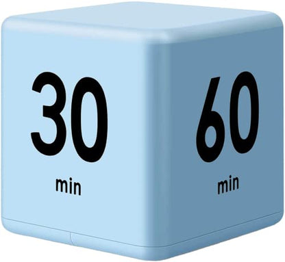 Feilifan Cube Timer, Gravity Sensor flip Timer, 15 20 30 60 Minutes Preset - color: 15-20-30-60min,blue
