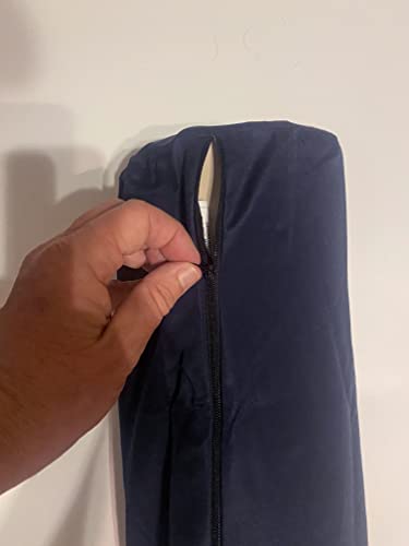 Therapist’s Choice® Bolster Cover with Zipper Closure, Soft & Durable, Size: 6" x 27" (Cover Only, Bolster Not Included) (Dark Blue Polyester) - color: Dark Blue Polyester