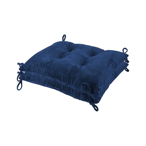 Square Pillows Seating, Thick Meditation Floor Pillow,Flexible Large Pillows Seating,2PCS Color Chair Pads Cushions,Square Floor Pillows for Game Yoga Indigo, 30 * 45cm/11.81 * 17.71" - color: Indigo, size: 30*45cm/11.81*17.71"