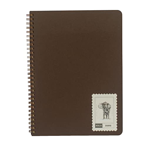 Kolo 7x10 Drawing Book, Spiral Bound, 100lb/163gsm, Ideal for Graphite and Colored Pencil