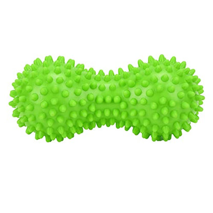PVC Peanut Massage Ball, Peanut Massage Roller, Spiky Massage Ball, Yoga Spike Ball for Muscle Hand Planta Pedis Relaxation (Green)