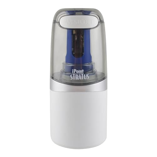 Westcott 17793 iPoint Stratus Electric Pencil Sharpener with Titanium-Bonded Blades and Pop-Top Canister for School, Office and Home, Assorted Colors - size: Stratus