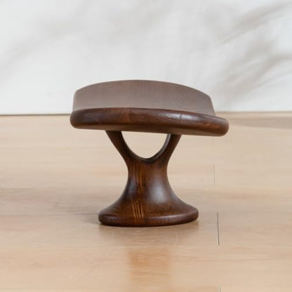 Seiza stool，Kneeling stool for meditation，Single Pedestal Meditation Stool for Ankle Space, Solid Ash Wood Ergonomic Seiza Chair for Yoga & Zen, Posture Support Seat, No Assembly Meditation Bench