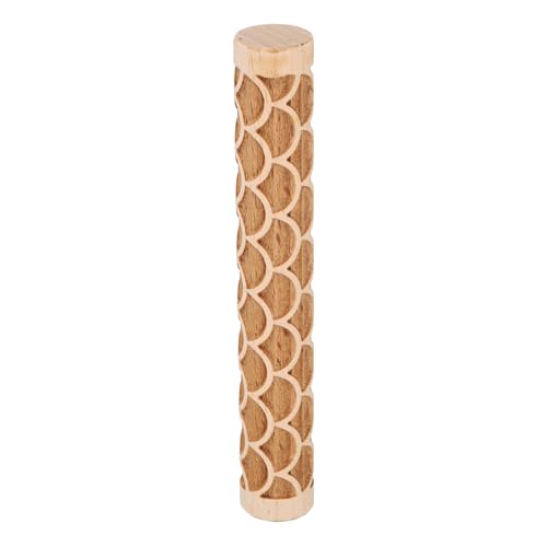 HARFINGTON Wood Clay Roller 4" Fan Pattern Rolling Pins Wood Rollers Pottery Tools Wood Grain Texture Rollers for Clay Baking Dough Playdough DIY - style: Fan