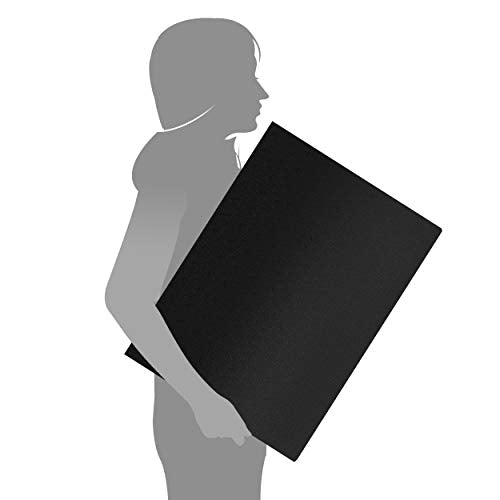 Presentation Book 40 Clear Pockets Sleeves Protectors Art Portfolio Clear Book for Artwork, Report Sheet, Letter (Can Accommodate 19.1 X 13.3inch) - size: 19.1x13.3inch (Black)