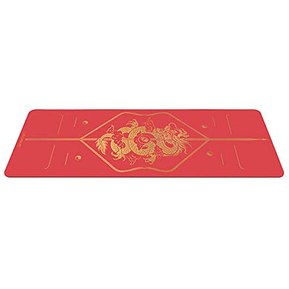 Liforme Zodiac Yoga Mat - Patented Alignment Design, Advanced Non-Slip Grip - color: Dragon Red