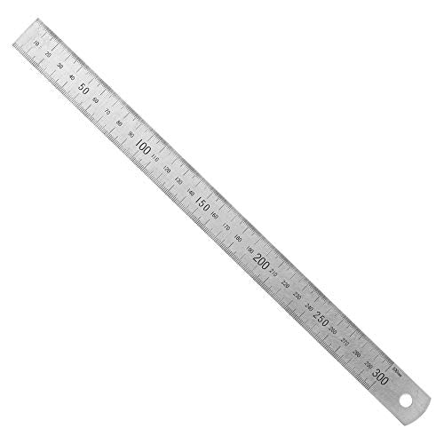 Pacific Arc Stainless Steel Ruler Inch and Metric, with 32nd and 64th Graduations, 12 Inches - style: 12 In