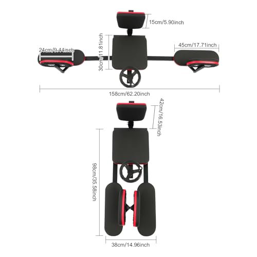 Hip Stretcher for Flexibility Stretching Equipment - color: Black+Red-264lbs